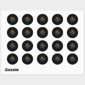 Fireworks Firecracker Pyrotechnicus — nieuwjaarsca Ronde Sticker (Vel)