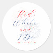 Fireworks & Forever  Ronde Sticker (Voorkant)