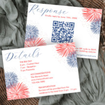 Fireworks & Forever RSVP & Details Cards
