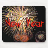 Fireworks Happy New Year 2019 Mousepad Muismat (Voorkant)