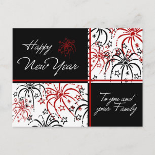 Fireworks Happy New Year-Briefkaarten Feestdagenkaart