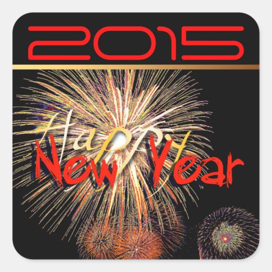 Fireworks Happy New Year Custom Sticker 2020 S (Devant)