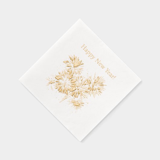 Fireworks Happy New Year Folie Servetten (Rechts)