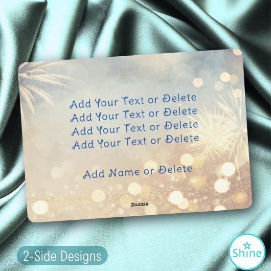 Fireworks Happy Nieuwjaar en Kerstmis 2 Side Desig Feestdagenkaart