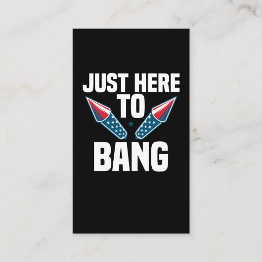 Fireworks Humor American Flag 4th July Visitekaartje (Voorkant)