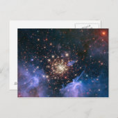Fireworks in de ruimte briefkaart (Voorkant / Achterkant)