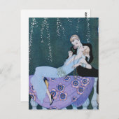 Fireworks in Paris Art Deco Briefkaart (Voorkant / Achterkant)