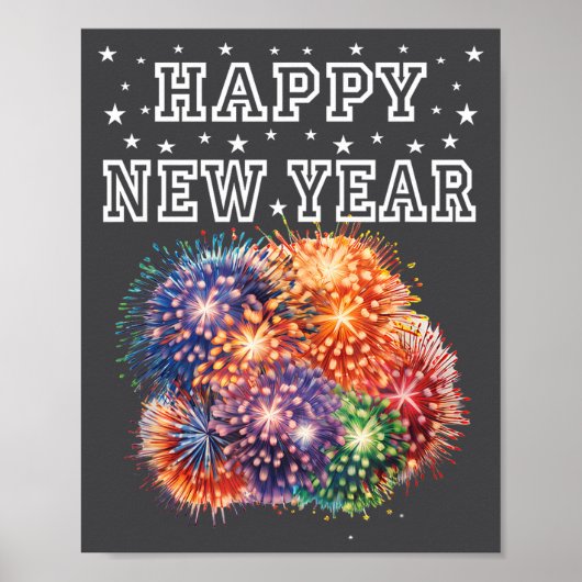 Fireworks New Year's Eve Party  Poster (Voorkant)
