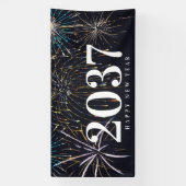 Fireworks New Years Party Banner (Verticaal)