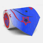 Fireworks op Red White Blue Stropdas (Opgerold)