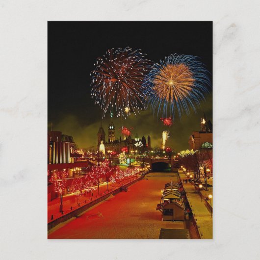 Fireworks, Ottawa, Ontario, Canada Briefkaart (Voorkant)