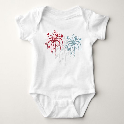 Fireworks Patriotic, 4 juli Shirten Romper (Voorkant)