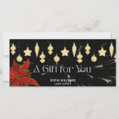 Fireworks Poinsettia Ornamiens de Noël Carte cadea (Devant)