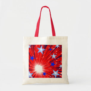 Fireworks Red White Blue-canvas tas