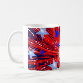 Fireworks Red White Blue "Jouw tekst"-mok Koffiemok (Links)