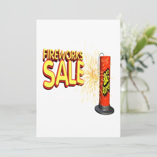 Fireworks Sale Kaart (Staand voorkant)
