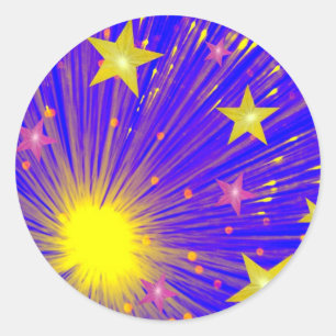 Fireworks sticker-ronde ronde sticker
