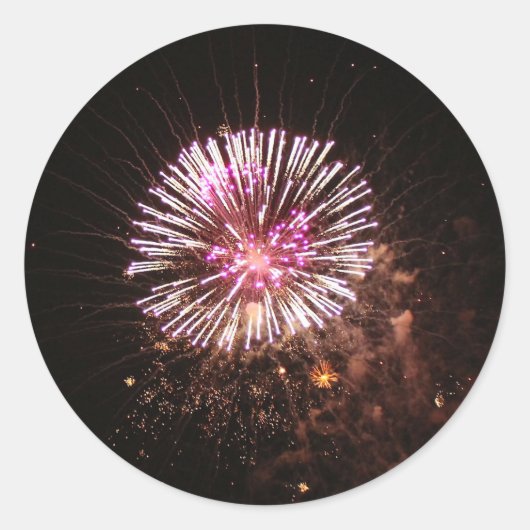 Fireworks-sticker Ronde Sticker (Voorkant)
