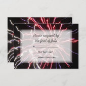 Fireworks Summer Wedding RSVP Response Kaart (Voorkant / Achterkant)