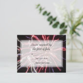 Fireworks Summer Wedding RSVP Response Kaart (Staand voorkant)