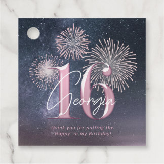 Fireworks Sweet 16 Midnight Blush ID984 Bedankjes Labels