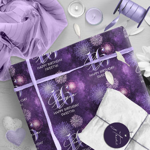 Fireworks Sweet 16 Paarse ID984 Cadeaupapier