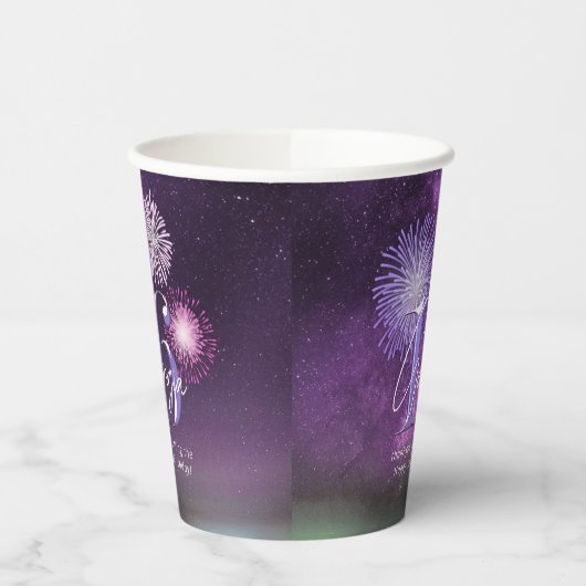 Fireworks Sweet 16 Paarse ID984 Papieren Bekers (Links)