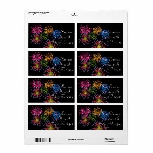 Fireworks Thunder_Cove exploiteren Etiket (Full Sheet)