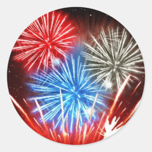 Fireworks-vrijheid is niet gratis ronde sticker