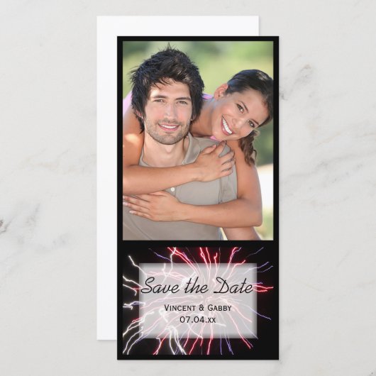 Fireworks Wedding Save the Date (Voorkant / Achterkant)