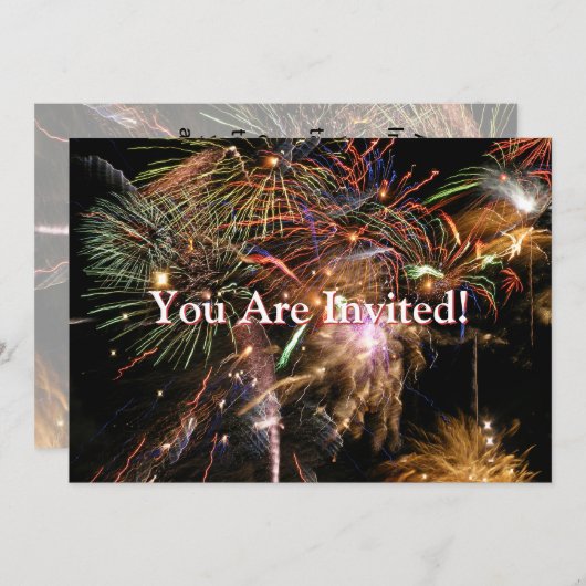 Fireworks-weergave Kaart (Voorkant / Achterkant)