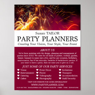 Fireworks-weergave, partijgebeurtenissenplanner Ad Poster