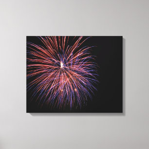 Fireworks Wrapped Canvas Afdruk