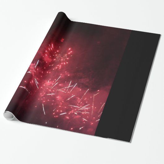 Fireworks Wrapping Paper Cadeaupapier (Uitgerold)