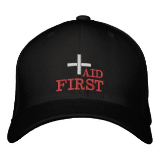 First Aid embroidered baseball cap Red / B|ack