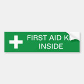 First Aid Kit Inside Car Bumpersticker (Voorkant)