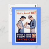 First Aid  WPA-Poster Briefkaart (Voorkant / Achterkant)