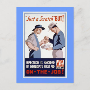 First Aid  WPA-Poster Briefkaart