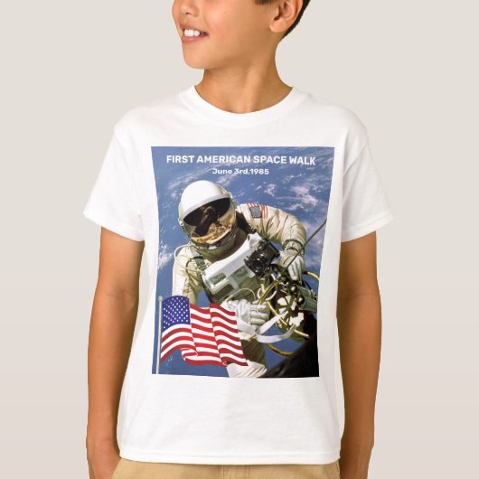 First American Astronaut Space Walk T-shirt (Voorkant)