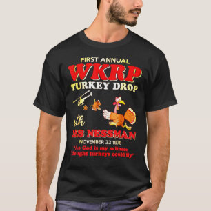 First-Annual-WKRP-Turkey-Drop-With-Les-Nessman-T T-shirt