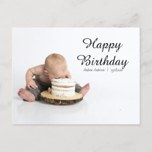 First Baby Happy Birthday invitation carte postale