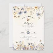 First Bee Day - Floral 1st Birthday Invitation (Devant)