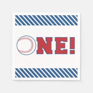 First Birthday Baseball Napkins Servet