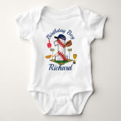First Birthday Boy Baseball Romper (Voorkant)