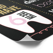 First Birthday Chalkboard sign confetti Poster (Hoek)