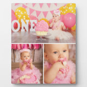 First Birthday Custom Photo Collage Plaque (Devant)