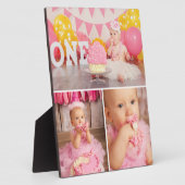 First Birthday Custom Photo Collage Plaque (Côté)
