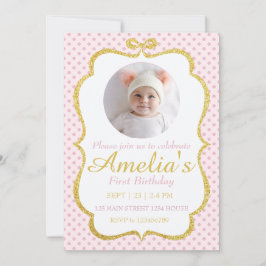 First Birthday Invite Kaart