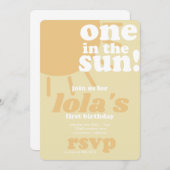 First Birthday Invite Kaart (Voorkant / Achterkant)