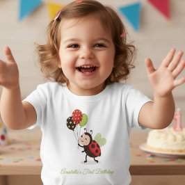 First Birthday Ladybug Toddler T-Shirt